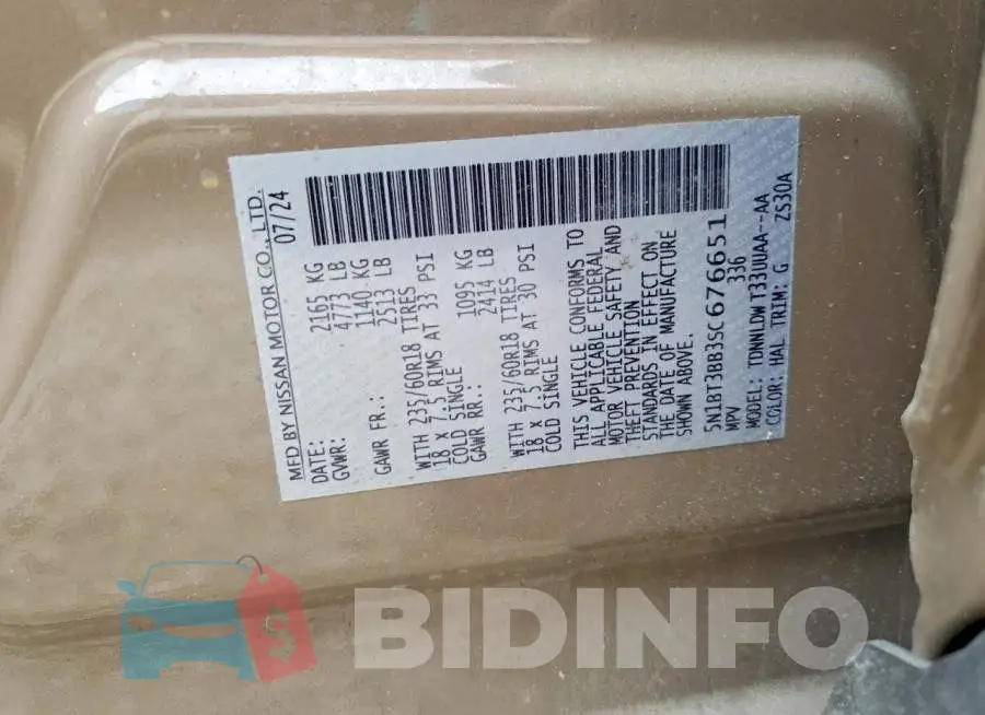 5N1BT3BB3SC676651 Photo# 13