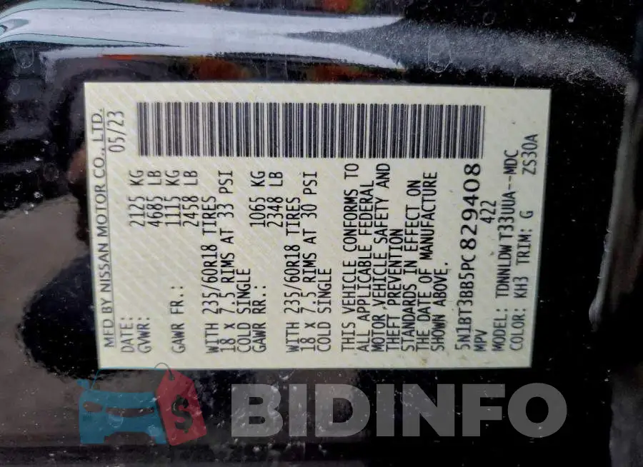5N1BT3BB5PC829408 Photo# 13