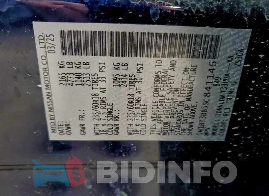 5N1BT3BB5SC841146 Photo# 13