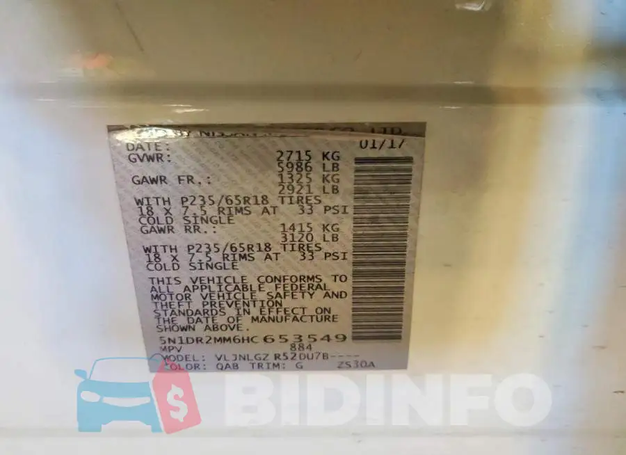 5N1DR2MM6HC653549 Photo# 13