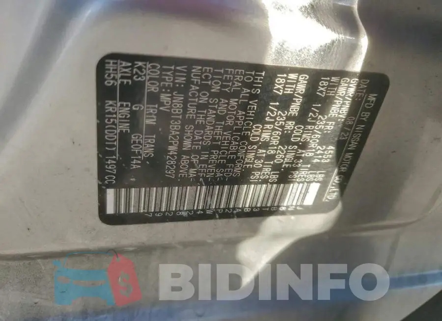 JN8BT3BA2PW428297 Photo# 14