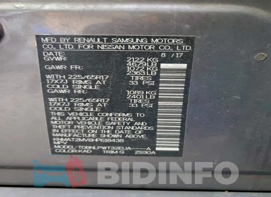 KNMAT2MV6HP618438 Photo# 13