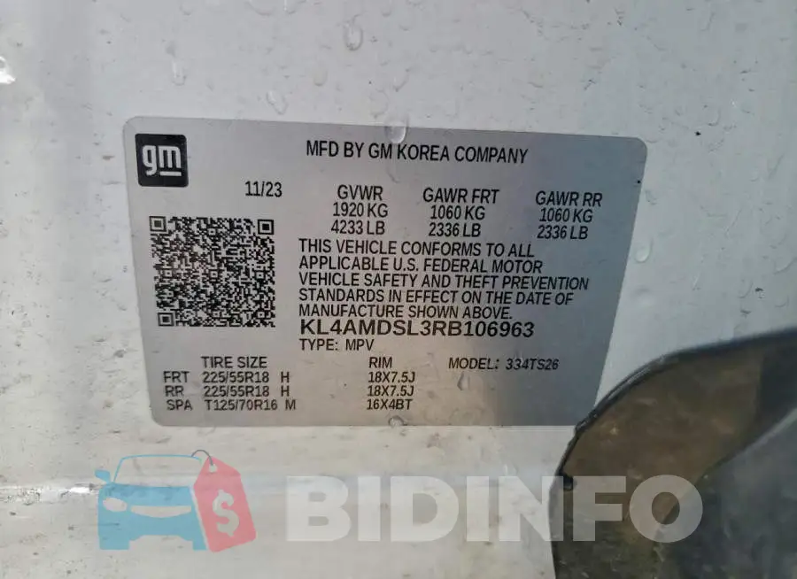 KL4AMDSL3RB106963 Photo# 13