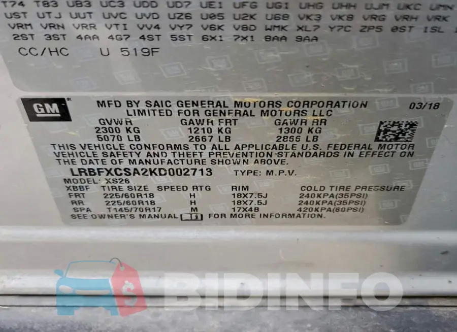 LRBFXCSA2KD002713 Photo# 13