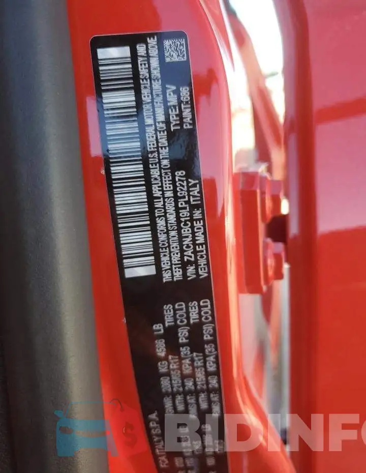 ZACNJBC19LPL92278 Photo# 12