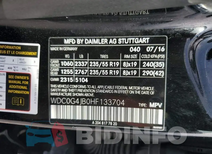 WDC0G4JB0HF133704 Photo# 13