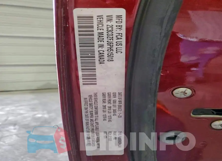 2C3CDZFJ6PH515018 Photo# 13