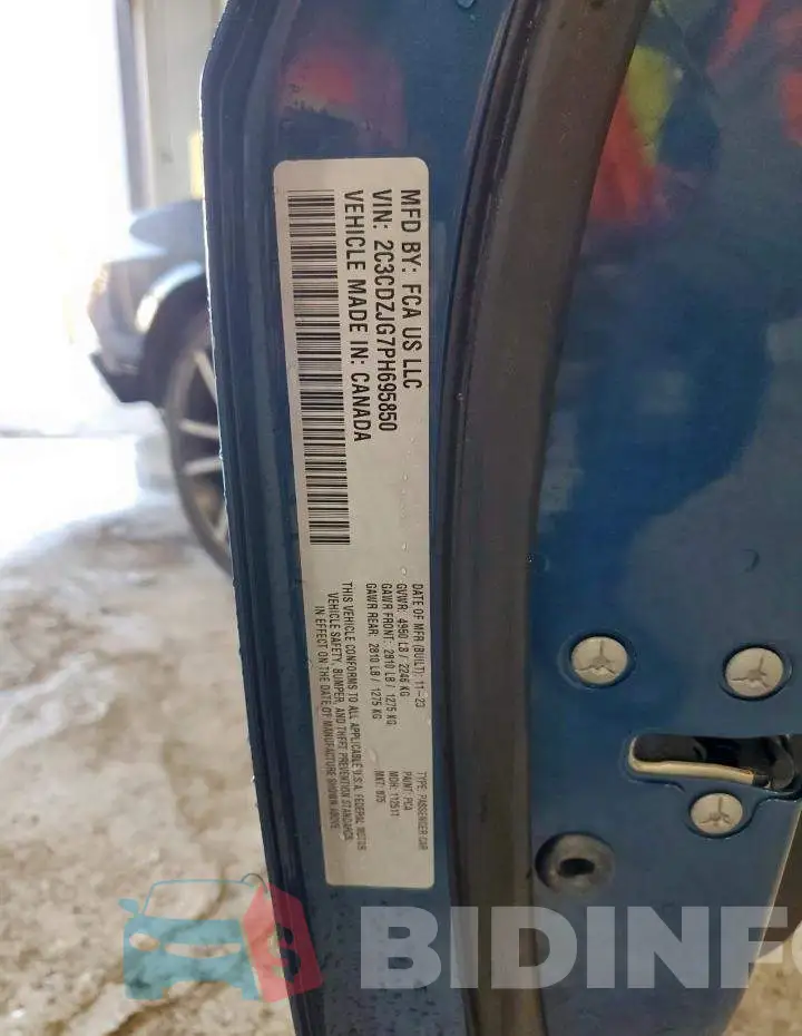 2C3CDZJG7PH695850 Photo# 13
