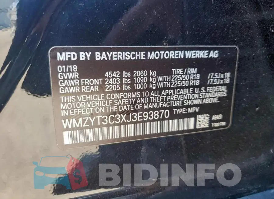 WMZYT3C3XJ3E93870 Photo# 13