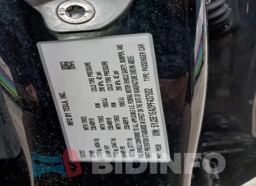 5YJ3E1EA2PF437502 Photo# 13
