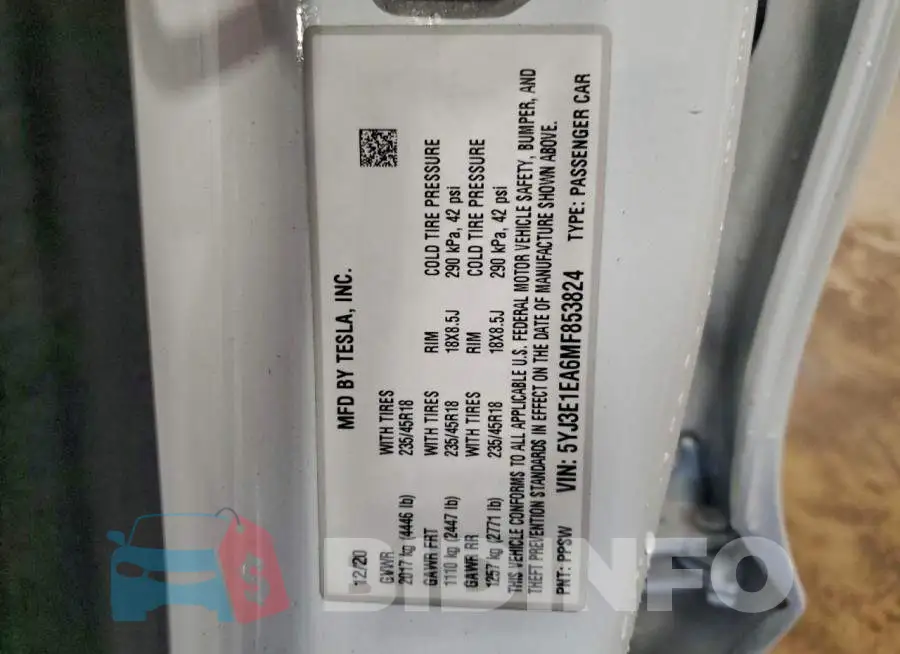 5YJ3E1EA6MF853824 Photo# 12