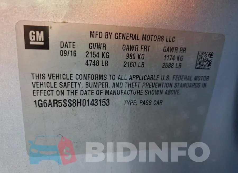 1G6AR5SS8H0143153 Photo# 13