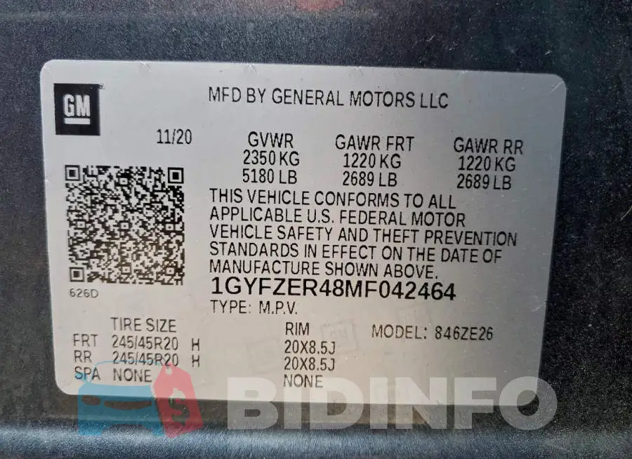 1GYFZER48MF042464 Photo# 14
