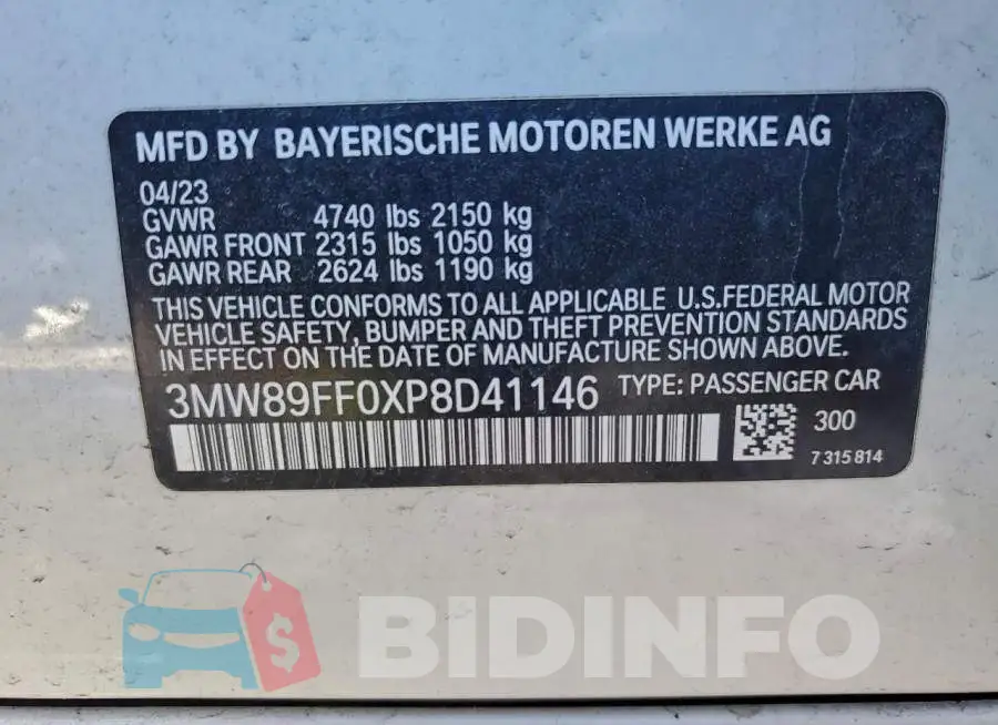 3MW89FF0XP8D41146 Photo# 12