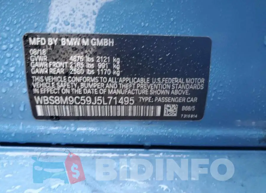 WBS8M9C59J5L71495 Photo# 12