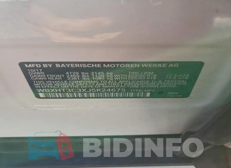 WBXHT3C3XJ5K24675 Photo# 13
