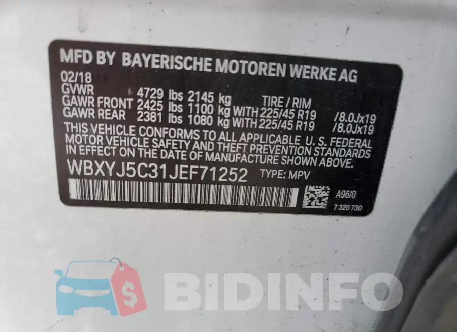 WBXYJ5C31JEF71252 Photo# 13