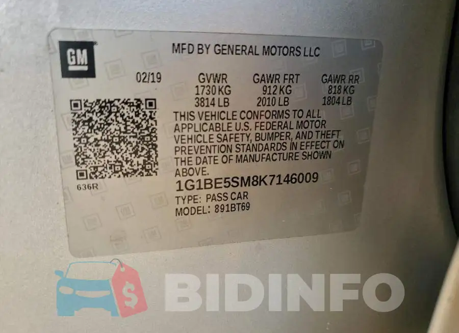 1G1BE5SM8K7146009 Photo# 13