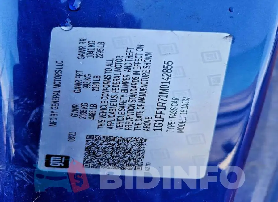 1G1FF1R71M0142855 Photo# 12