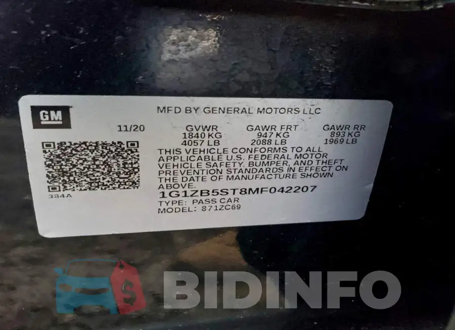 1G1ZB5ST8MF042207 Photo# 12