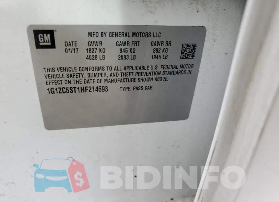 1G1ZC5ST1HF214693 Photo# 13