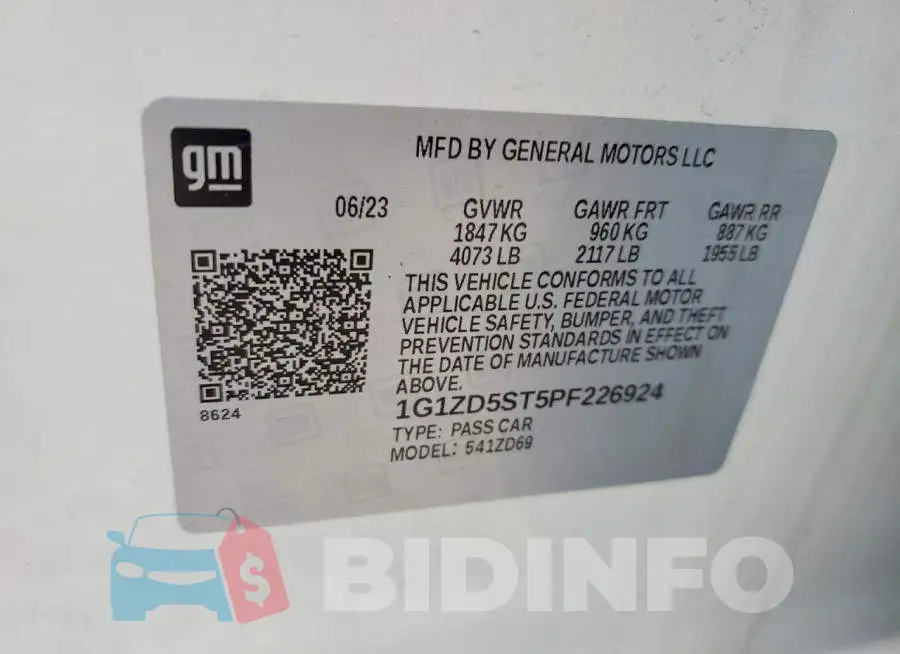 1G1ZD5ST5PF226924 Photo# 12