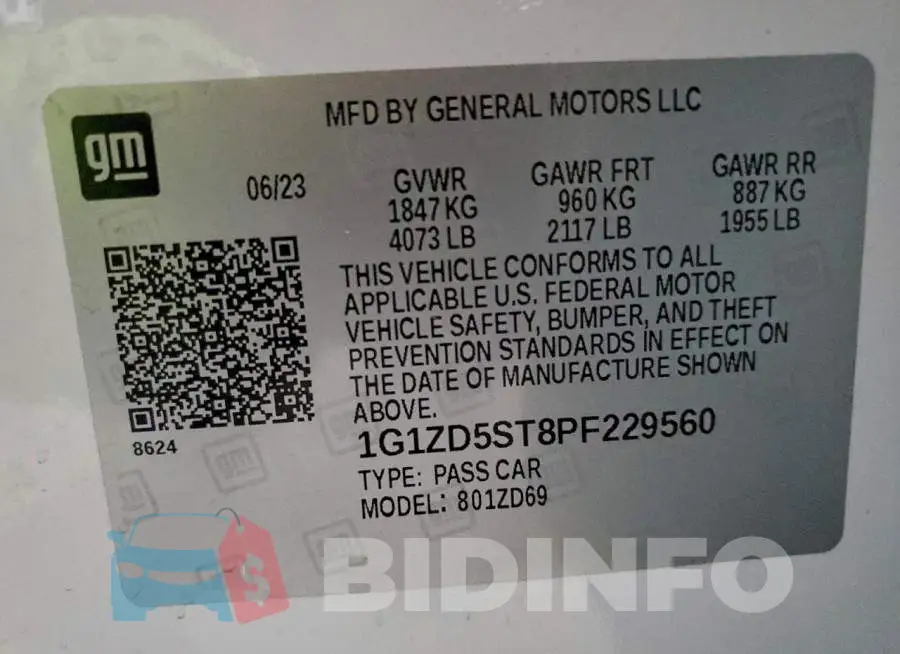 1G1ZD5ST8PF229560 Photo# 12