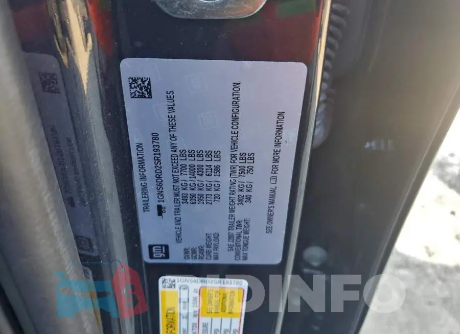 1GNS6DRD2SR193780 Photo# 12