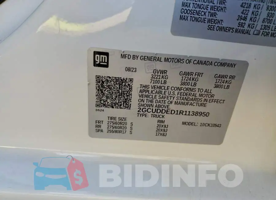 2GCUDDED1R1138950 Photo# 12
