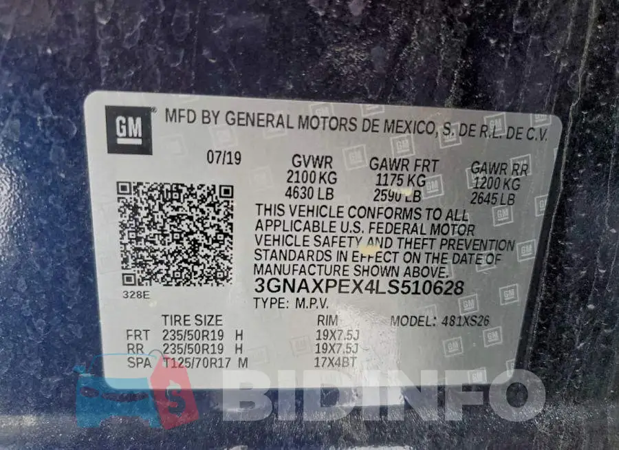 3GNAXPEX4LS510628 Photo# 14