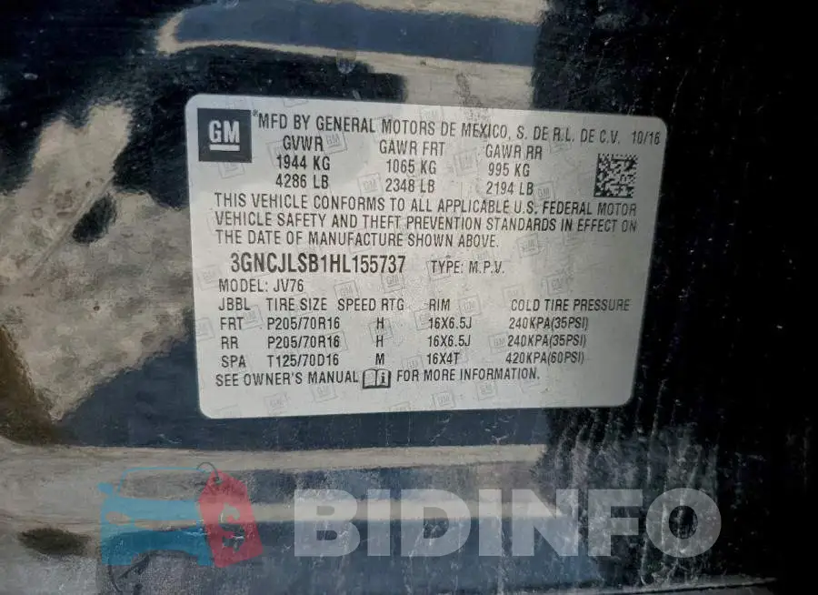 3GNCJLSB1HL155737 Photo# 13