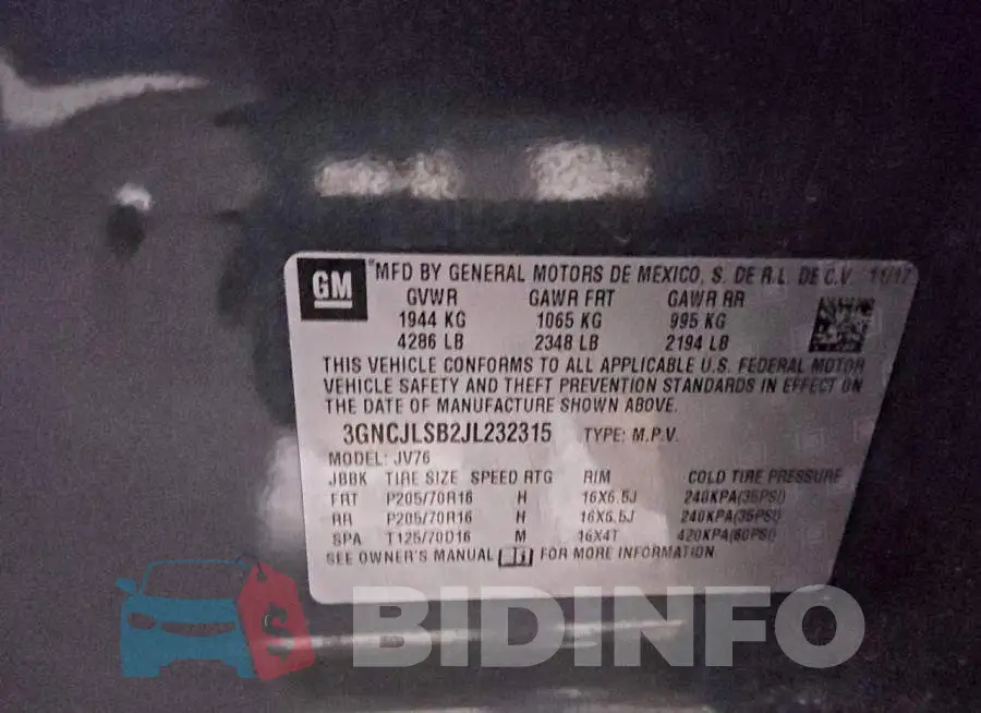 3GNCJLSB2JL232315 Photo# 13