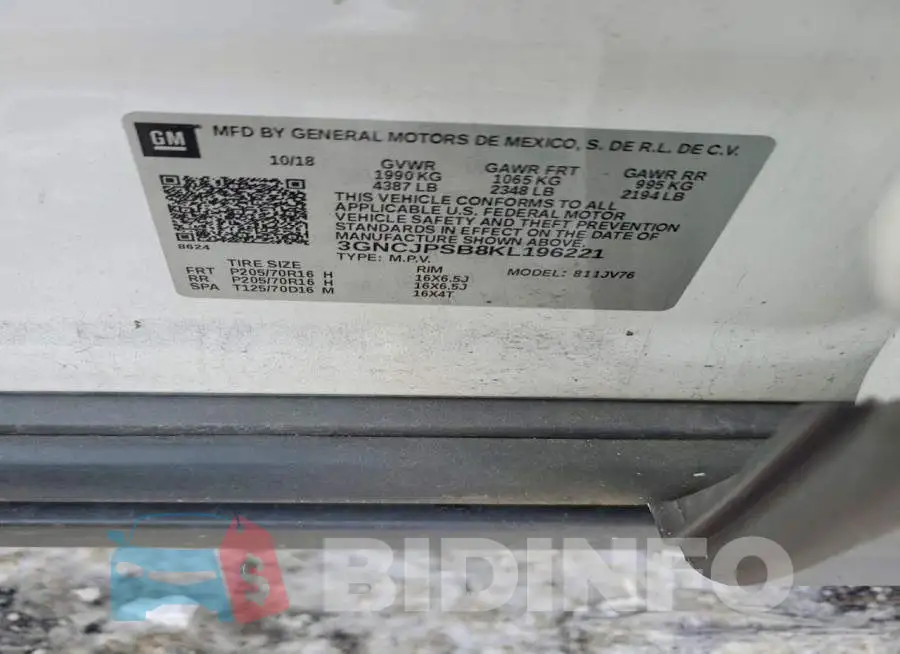 3GNCJPSB8KL196221 Photo# 13