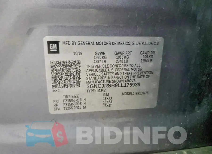 3GNCJRSB9LL175939 Photo# 13
