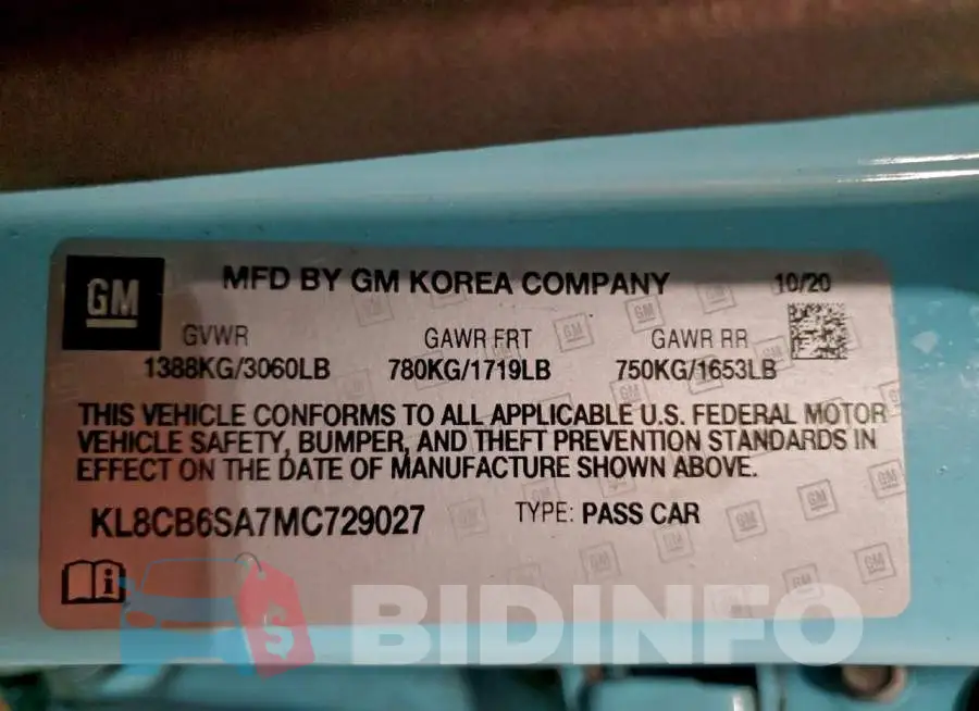 KL8CB6SA7MC729027 Photo# 12