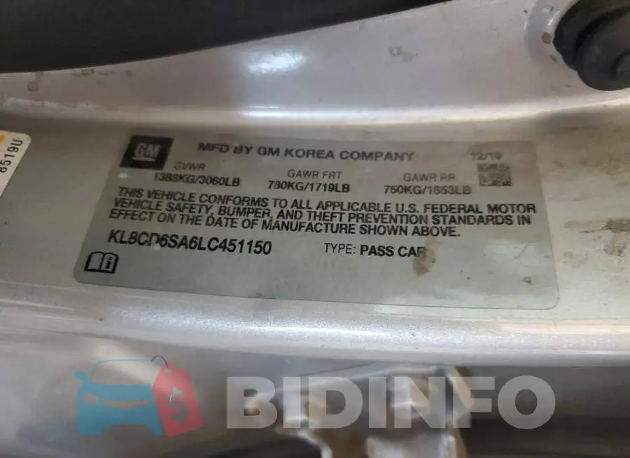 KL8CD6SA6LC451150 Photo# 12