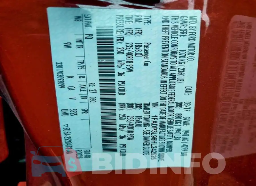 1FADP3L96HL242526 Photo# 12