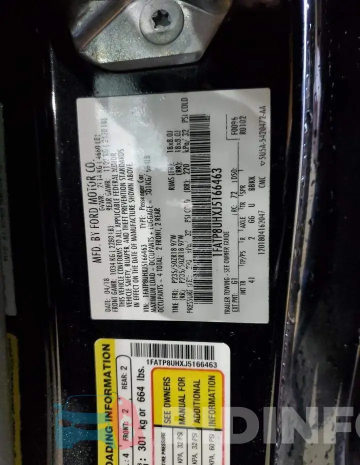 1FATP8UHXJ5166463 Photo# 12