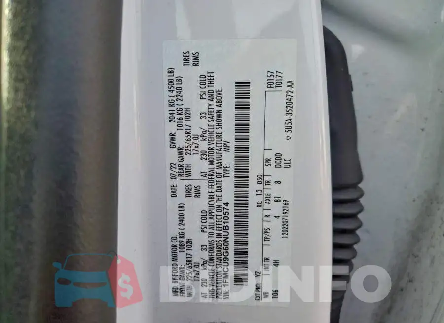 1FMCU9G60NUB10574 Photo# 13