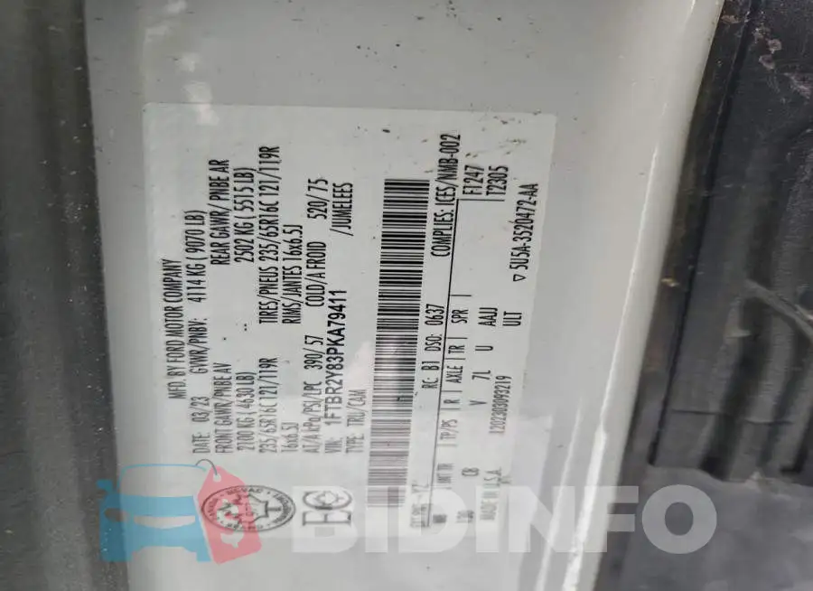 1FTBR2Y83PKA79411 Photo# 12