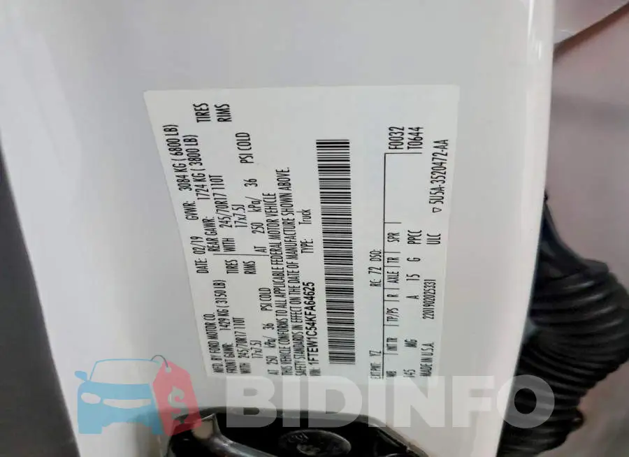 1FTEW1C54KFA64625 Photo# 12
