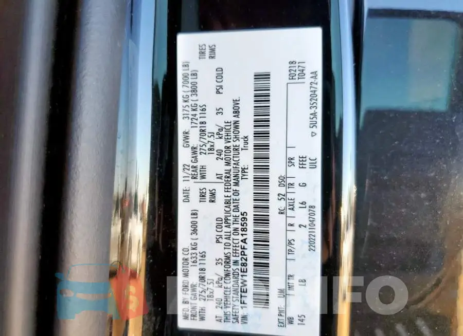 1FTEW1E82PFA18595 Photo# 13