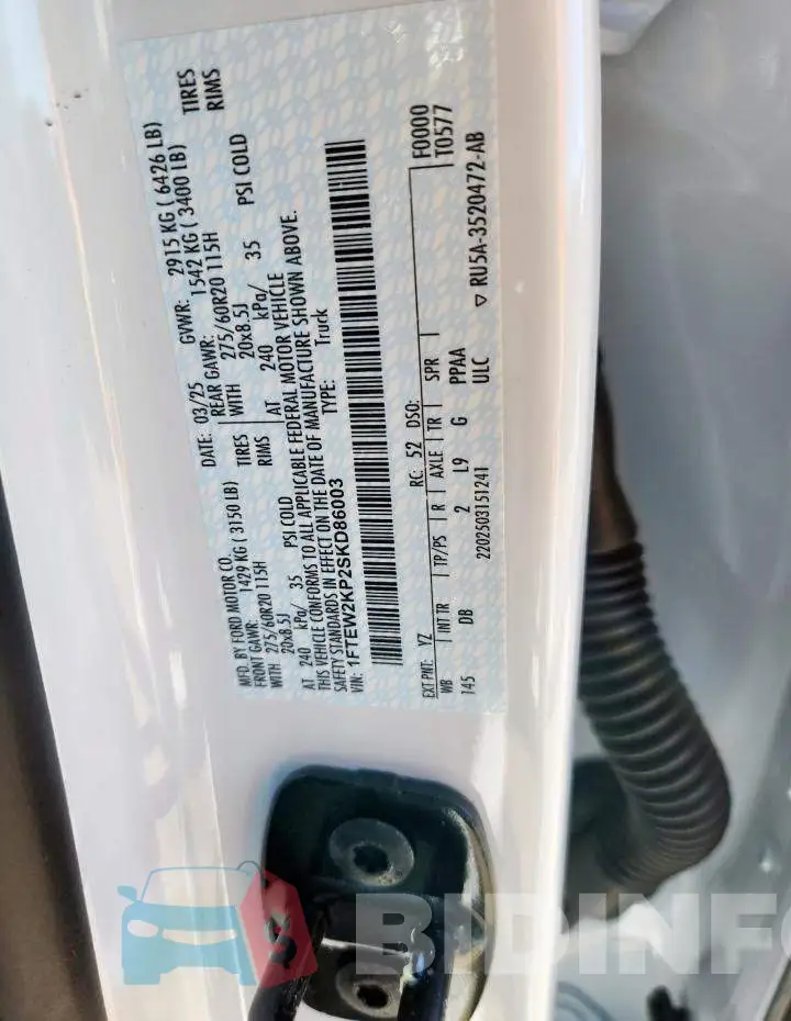 1FTEW2KP2SKD86003 Photo# 13