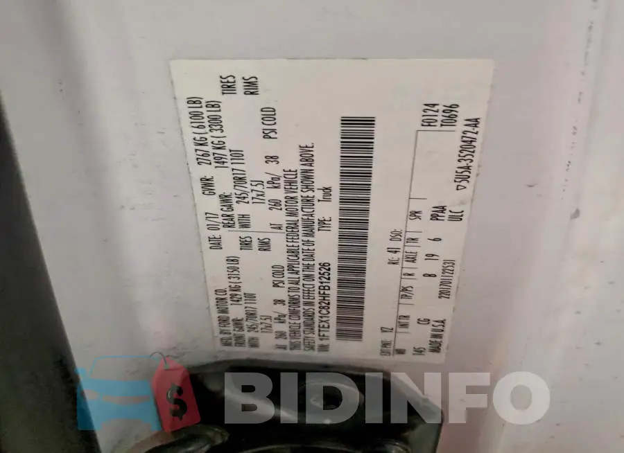 1FTEX1C82HFB12526 Photo# 12
