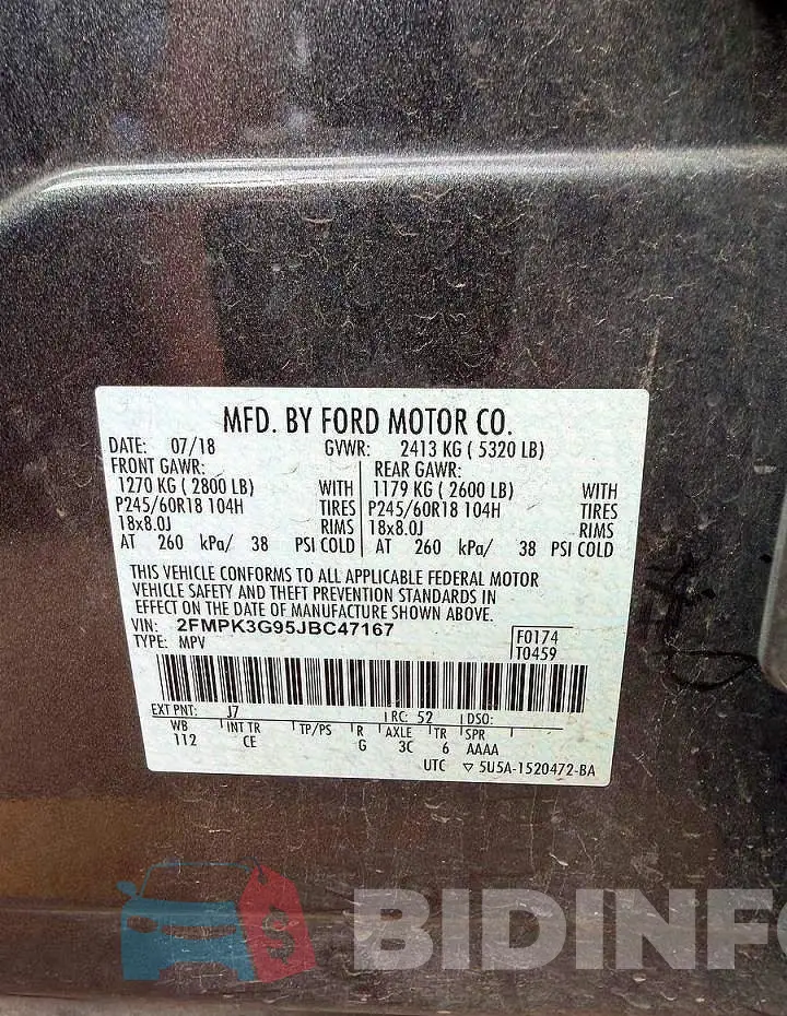 2FMPK3G95JBC47167 Photo# 10