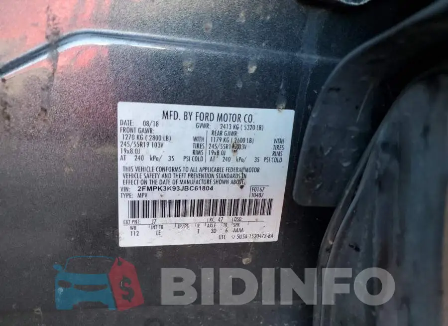 2FMPK3K93JBC61804 Photo# 13