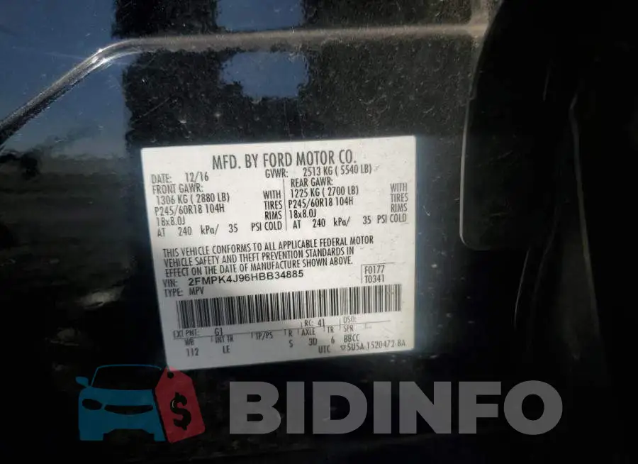 2FMPK4J96HBB34885 Photo# 13