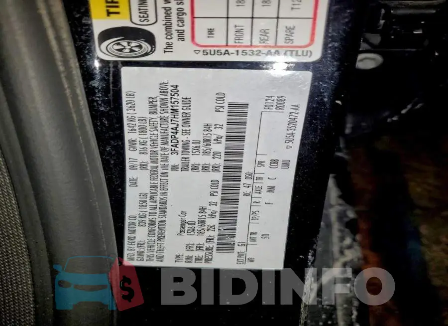 3FADP4AJ7HM157504 Photo# 12