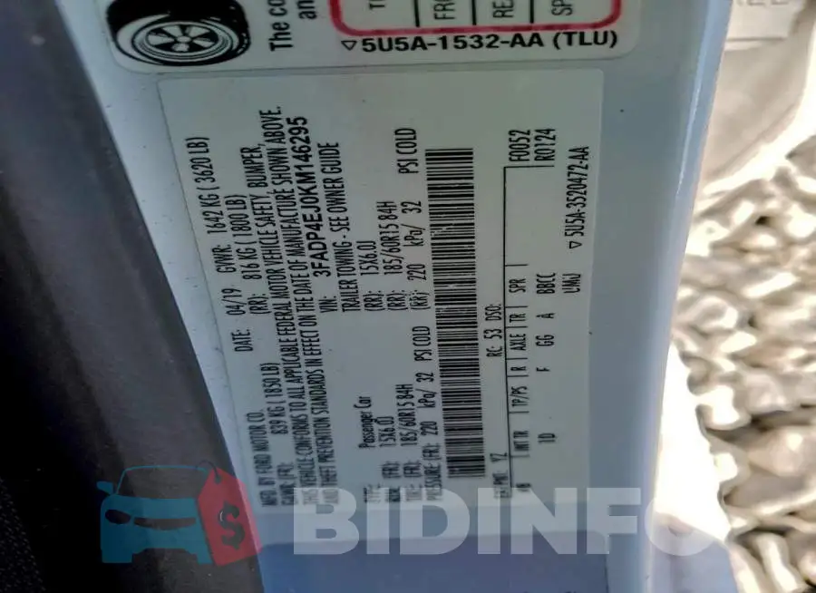 3FADP4EJ0KM146295 Photo# 13