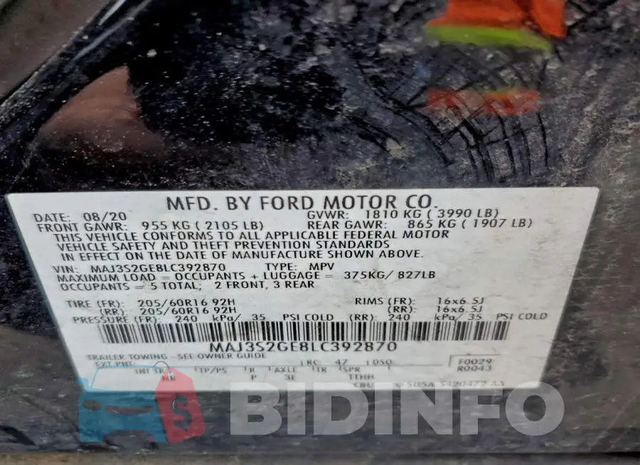 MAJ3S2GE8LC392870 Photo# 13